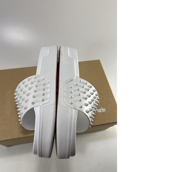 Pool Fun Donna White Studded Sandal Slides WOMEN'S E094 - Picture 9 of 12